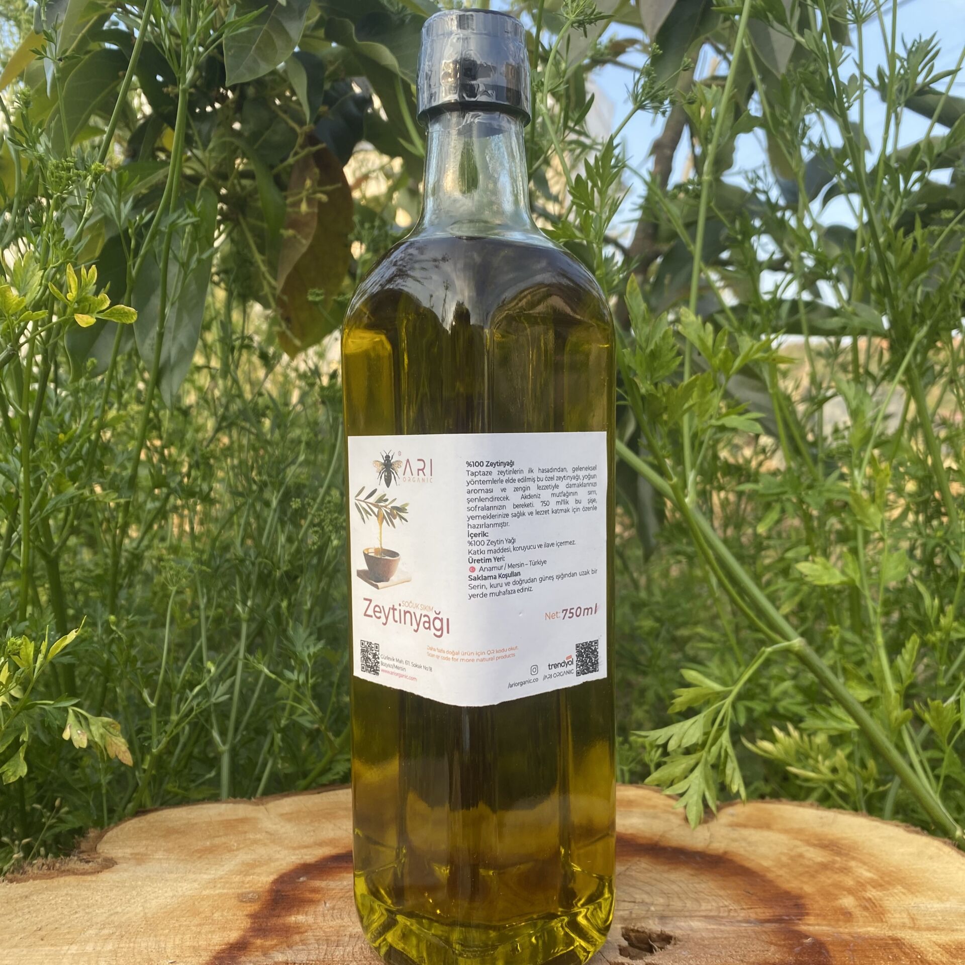 Doğal ve Soğuk Sıkım Zeytinyağı 750ml (Tanıtım Amaçlı) Özel Kapaklı)