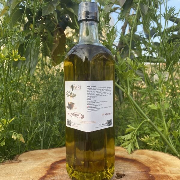 Doğal ve Soğuk Sıkım Zeytinyağı 750ml (Tanıtım Amaçlı) Özel Kapaklı)