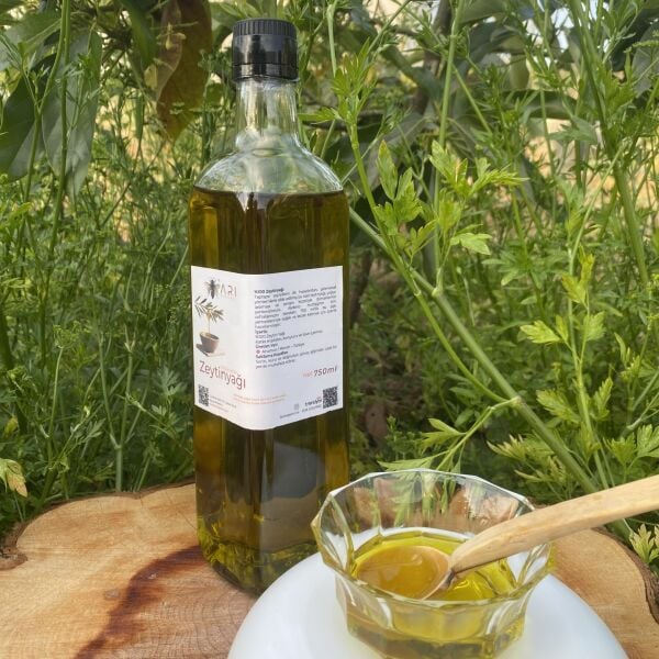 Doğal ve Soğuk Sıkım Zeytinyağı 750ml (Tanıtım Amaçlı) Özel Kapaklı)